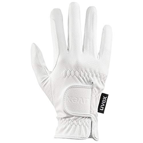 Uvex sportstyle, guanti da equitazione elasticizzati unisex, ottimo grip e robusti, compatibile con touchscreen, white, 9