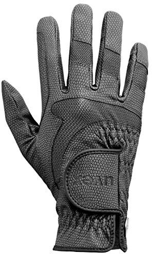 Uvex i-performance 2, guanti da equitazione flessibili unisex, robusti, ventilazione ottimale, black, 6.5