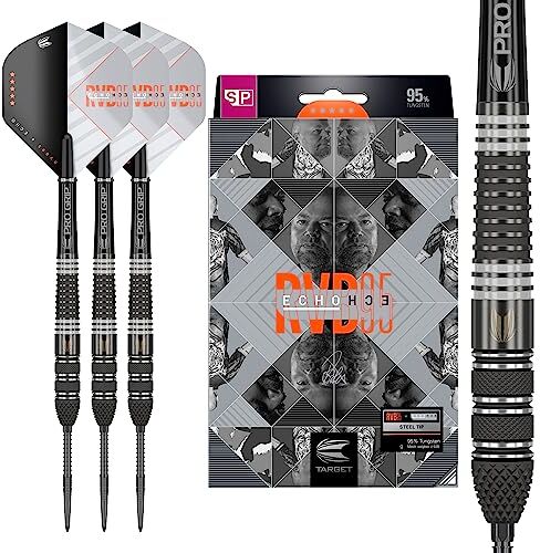 Target Darts Rvb 95 X Echo 95% tungsteno Svizzera in Acciaio Punta, Freccette Unisex, Nero e Grigio, 21 g