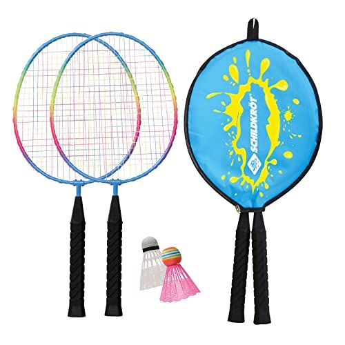 Schildkröt Schildköt Set da Badminton per Bambini, 2 Racchette, Lunghezza 45,5 cm, 2 Volani, Borsa a 3/4,