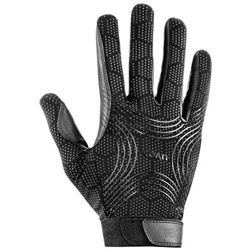 Uvex ceravent, guanti da equitazione flessibili unisex, resistenti, ottimo grip, black, 8.5