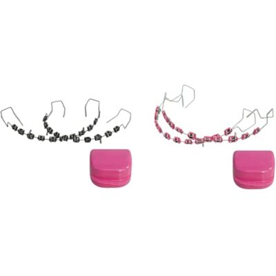 Generic Confezione da 2 pezzi di abbellimento temporaneo dei denti con scatola di immagazzinaggio metallico per paradenti alla moda nella vita di tutti i giorni Generic Confezione da 2 pezzi di abbellimento temporaneo dei denti con scatola di immagazzinaggio metallico per paradenti alla moda nella vita di tutti i giorni