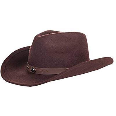 HKM Western Houston Cappello western da uomo, taglia 58, colore: Marrone scuro HKM Western Houston Cappello western da uomo, taglia 58, colore: Marrone scuro