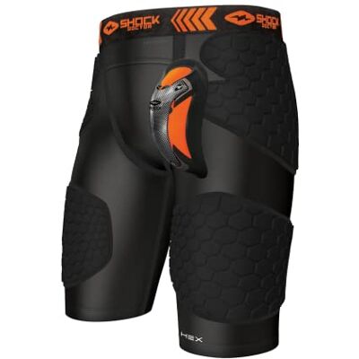 Shock Doctor Unisex Adulto SD30370 Hex CompFit Imp Shrt w ULT Carb Flex Cup, BK, L US Shock Doctor Unisex Adulto SD30370 Hex CompFit Imp Shrt w ULT Carb Flex Cup, BK, L US