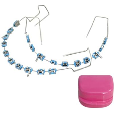 Generic Confezione da 2 pezzi di abbellimento temporaneo dei denti con scatola di immagazzinaggio metallico per paradenti alla moda nella vita di tutti i giorni Generic Confezione da 2 pezzi di abbellimento temporaneo dei denti con scatola di immagazzinaggio metallico per paradenti alla moda nella vita di tutti i giorni