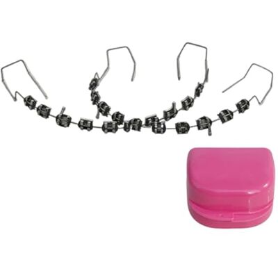 Generic Confezione da 2 pezzi di abbellimento temporaneo dei denti con scatola di immagazzinaggio metallico per paradenti alla moda nella vita di tutti i giorni Generic Confezione da 2 pezzi di abbellimento temporaneo dei denti con scatola di immagazzinaggio metallico per paradenti alla moda nella vita di tutti i giorni