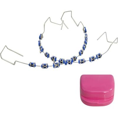 Generic Confezione da 2 pezzi di abbellimento temporaneo dei denti con scatola di immagazzinaggio metallico per paradenti alla moda nella vita di tutti i giorni Generic Confezione da 2 pezzi di abbellimento temporaneo dei denti con scatola di immagazzinaggio metallico per paradenti alla moda nella vita di tutti i giorni