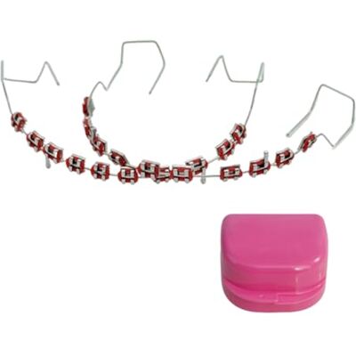 Generic Confezione da 2 pezzi di abbellimento temporaneo dei denti con scatola di immagazzinaggio metallico per paradenti alla moda nella vita di tutti i giorni Generic Confezione da 2 pezzi di abbellimento temporaneo dei denti con scatola di immagazzinaggio metallico per paradenti alla moda nella vita di tutti i giorni