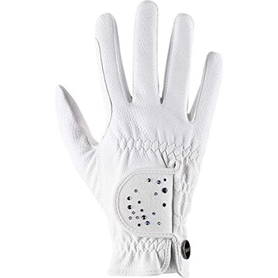 Uvex sportstyle diamond, guanti da equitazione elasticizzati unisex, robusti, impreziosito con cristalli Swarovski®, white, 8.5 Uvex sportstyle diamond, guanti da equitazione elasticizzati unisex, robusti, impreziosito con cristalli Swarovski®, white, 8.5