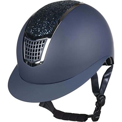 HKM Unisex Glamour Shield Casco Blu Scuro/Blu Scuro 59-61 cm HKM Unisex Glamour Shield Casco Blu Scuro/Blu Scuro 59-61 cm