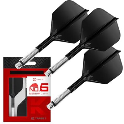 Target Darts K-Shift N. 6 Integrato Voli e Alberi K Shift N. 6 Volo e Albero Sistema, Bianco/Trasparente/Nero – K-Flex Corto/Intermedio/Medio Shift Girevole Base, Professionali Freccette Accessori Target Darts K-Shift N. 6 Integrato Voli e Alberi K Shift N. 6 Volo e Albero Sistema, Bianco/Trasparente/Nero – K-Flex Corto/Intermedio/Medio Shift Girevole Base, Professionali Freccette Accessori