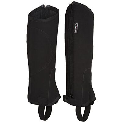 HKM , Ghette da Equitazione, Imitazione del Nabuk, con Inserto Elastico, per Bambini e Adulti, Uomo, 557929, Nero, 6 HKM , Ghette da Equitazione, Imitazione del Nabuk, con Inserto Elastico, per Bambini e Adulti, Uomo, 557929, Nero, 6