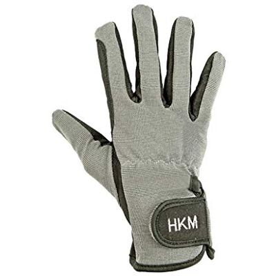 HKM Reithandschuh-Special-aus Hochwertiges Lederimitat, Guanti da Equitazione Unisex Bambini, Nero/Grigio, 6 HKM Reithandschuh-Special-aus Hochwertiges Lederimitat, Guanti da Equitazione Unisex Bambini, Nero/Grigio, 6