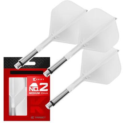 Target Darts K-Shift N. 2 Integrato Voli e Alberi K Shift N. 2 Volo e Albero Sistema, Bianco/Trasparente/Nero – K-Flex Corto/Intermedio/Medio Shift Girevole Base, Professionali Freccette Accessori Target Darts K-Shift N. 2 Integrato Voli e Alberi K Shift N. 2 Volo e Albero Sistema, Bianco/Trasparente/Nero – K-Flex Corto/Intermedio/Medio Shift Girevole Base, Professionali Freccette Accessori