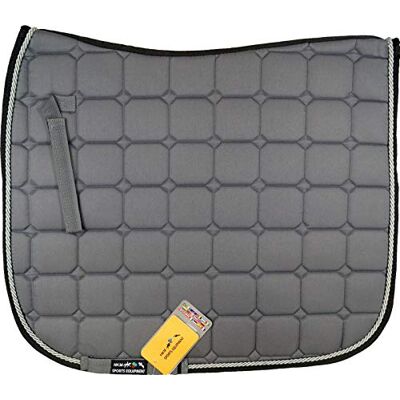HKM Sports Equipment GmbH, gualdrappa “Madrid”, Sella e imbrigliatura, Unisex, , Grau, Dressage Pony HKM Sports Equipment GmbH, gualdrappa “Madrid”, Sella e imbrigliatura, Unisex, , Grau, Dressage Pony