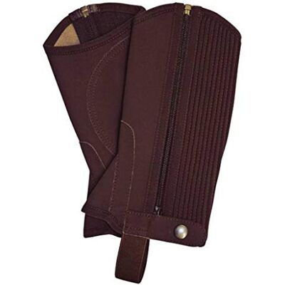 HKM , Ghette da Equitazione, Imitazione del Nabuk, con Inserto Elastico, per Bambini e Adulti, Uomo, , Dunkelbraun, M-36 HKM , Ghette da Equitazione, Imitazione del Nabuk, con Inserto Elastico, per Bambini e Adulti, Uomo, , Dunkelbraun, M-36