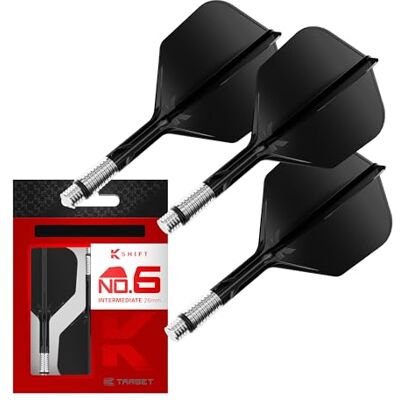 Target Darts K-Shift N. 6 Integrato Voli e Alberi K Shift N. 6 Volo e Albero Sistema, Bianco/Trasparente/Nero – K-Flex Corto/Intermedio/Medio Shift Girevole Base, Professionali Freccette Accessori Target Darts K-Shift N. 6 Integrato Voli e Alberi K Shift N. 6 Volo e Albero Sistema, Bianco/Trasparente/Nero – K-Flex Corto/Intermedio/Medio Shift Girevole Base, Professionali Freccette Accessori