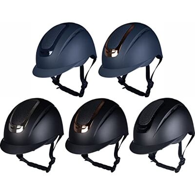 HKM Sydney, Casco da Equitazione Unisex Adulto, Dunkelblau/Dunkelblau, L HKM Sydney, Casco da Equitazione Unisex Adulto, Dunkelblau/Dunkelblau, L