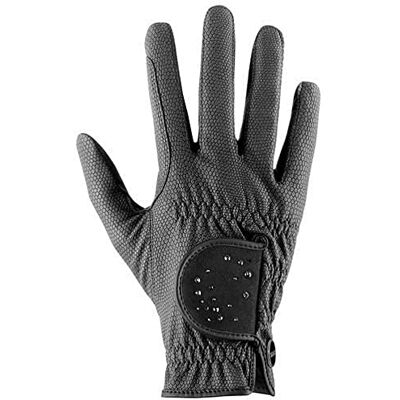 Uvex sportstyle diamond, guanti da equitazione elasticizzati unisex, robusti, impreziosito con cristalli Swarovski®, black, 6.5 Uvex sportstyle diamond, guanti da equitazione elasticizzati unisex, robusti, impreziosito con cristalli Swarovski®, black, 6.5