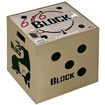 Field Logic Block Bersaglio per tiro con l'arco a 6 lati, con tecnologia Polyfusion, colore: nero, 18 x 18 x 16 Field Logic Block Bersaglio per tiro con l'arco a 6 lati, con tecnologia Polyfusion, colore: nero, 18 x 18 x 16