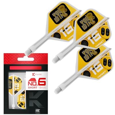 Target Darts K-Flex Game Over/Press Start/You Win Freccette Alette e Aste, No.6 Confezione da 3 Kflex Integrato Volo e Albero Sistema, Tutto in Uno Stampato Stelo – Corto/Intermedio/Medio Target Darts K-Flex Game Over/Press Start/You Win Freccette Alette e Aste, No.6 Confezione da 3 Kflex Integrato Volo e Albero Sistema, Tutto in Uno Stampato Stelo – Corto/Intermedio/Medio