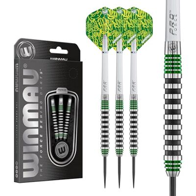 WINMAU Advance 500 Series Green 22g Steel Tip Darts Set, Freccette Unisex, Verde, 22 g WINMAU Advance 500 Series Green 22g Steel Tip Darts Set, Freccette Unisex, Verde, 22 g