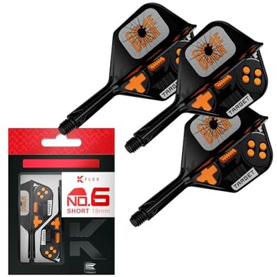 Target Darts K-Flex Game Over/Press Start/You Win Freccette Alette e Aste, No.6 Confezione da 3 Kflex Integrato Volo e Albero Sistema, Tutto in Uno Stampato Stelo – Corto/Intermedio/Medio Target Darts K-Flex Game Over/Press Start/You Win Freccette Alette e Aste, No.6 Confezione da 3 Kflex Integrato Volo e Albero Sistema, Tutto in Uno Stampato Stelo – Corto/Intermedio/Medio