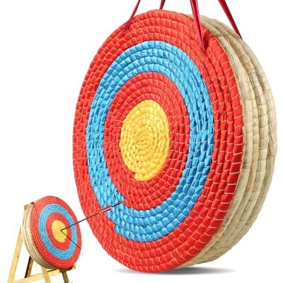 VEVOR Bersaglio da Tiro con l'Arco Portatile Diametro 50,8 cm, Bersaglio Portatile Paglia 5 Strati Spessore 10,16 cm per l'Allenamento Alta Visibilità, Bersaglio per Tiro con Arco Esterno Interno VEVOR Bersaglio da Tiro con l'Arco Portatile Diametro 50,8 cm, Bersaglio Portatile Paglia 5 Strati Spessore 10,16 cm per l'Allenamento Alta Visibilità, Bersaglio per Tiro con Arco Esterno Interno