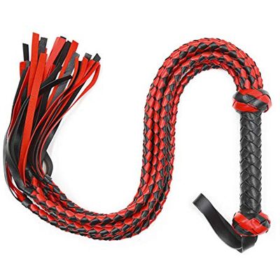 StayHope Frustino da equitazione in pelle, frusta in pelle intrecciata per cavallo per cosplay giocattolo StayHope Frustino da equitazione in pelle, frusta in pelle intrecciata per cavallo per cosplay giocattolo