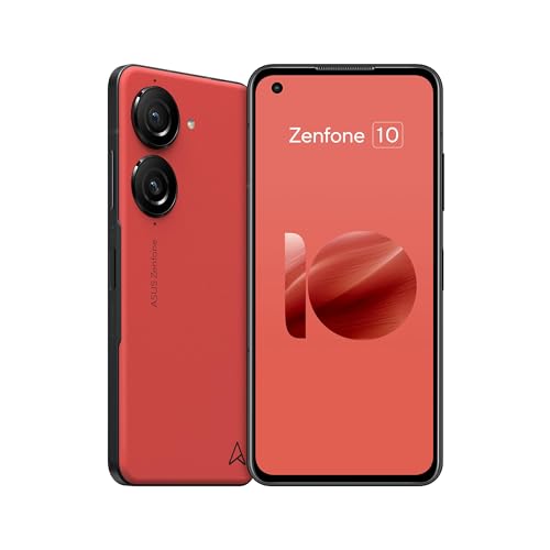 Asus Zenfone 10, EU Official, Red, 256GB Storage and 8GB RAM, Compact Size 5,9 Inches, 50MP Gimbal Camera, Snapdragon 8 Gen 2