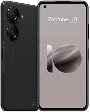 Asus Zenfone 10, EU Official, Black, 256GB Storage and 8GB RAM, Compact Size 5,9 Inches, 50MP Gimbal Camera, Snapdragon 8 Gen 2