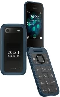 Nokia 2660 Telefono Cellulare 4G Dual Sim, Display 2.8", Tasti Grandi, Tasto SOS, Fotocamera, Bluetooth, Radio FM Wireless e lettore mp3, Ampia batteria, Blue, Italia