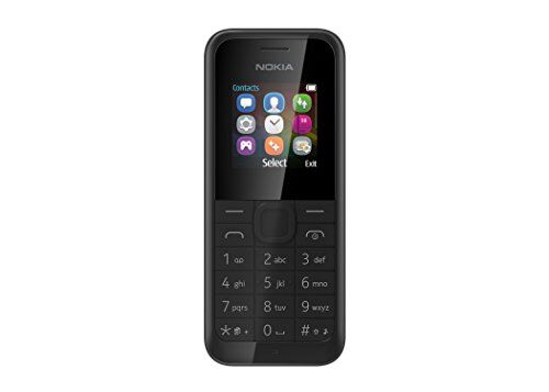 Nokia Telefono cellulare sbloccato  105, 2G (schermo da 1,45"/3,68 cm, 10 MB, micro SIM unica), colore: Nero