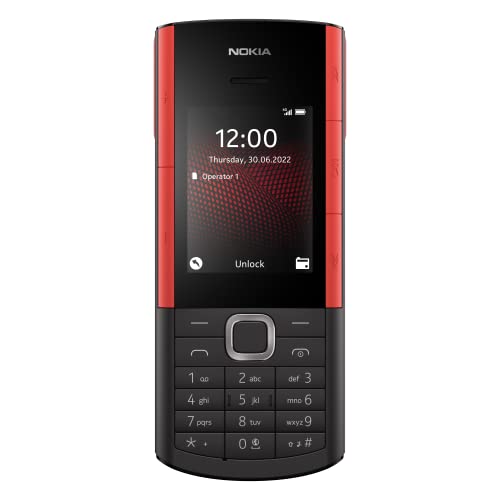 Nokia 5710 XA Telefono Cellulare 4G, auricolari wireless integrati, Display 2.4", Fotocamera, Bluetooth, Radio FM Wireless e lettore mp3, tasti lettore audio dedicati, Black, Dual Sim, Italia