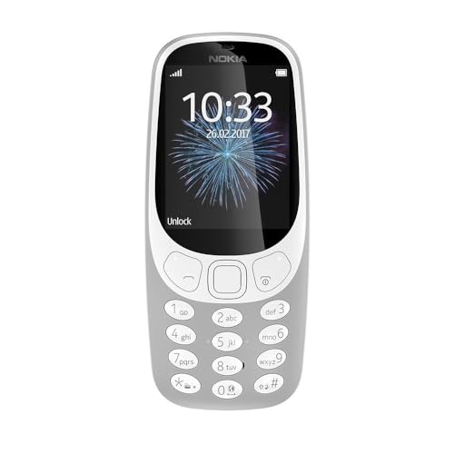 Nokia 3310 Telefono cellulare 2.4" ((6,1 cm) 2 MP, Bluetooth, 1200 mAh, Dual SIM)), Grigio [Germania]