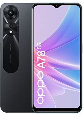 Oppo A78 5G, 50MP AI Camera, Batteria da 5000mAh, RAM 8GB + ROM 128GB, Glowing Black