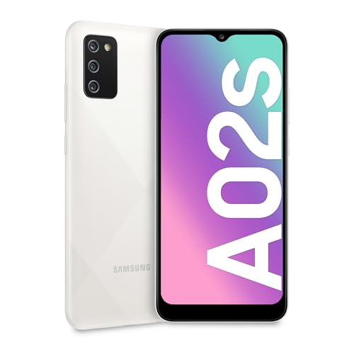 Samsung Smartphone Galaxy A02s 4G 6.5 Pollici Infinity-V HD + 3 Fotocamere Posteriori, 3GB RAM e 32GB di Memoria Interna Espandibile – Batteria 5.000 mAh e Ricarica Rapida Bianca [Versione Italiana]