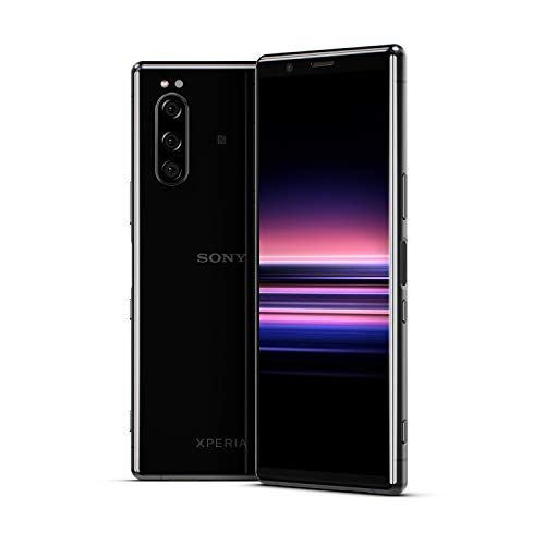 Sony Xperia 5 smartphone, display 21:9 da 6.1" FHD+ HDR OLED, fotocamera con tre obiettivi e con Eye AF, 6GB di RAM, 128GB di memoria, Nero