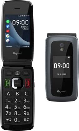 Siemens GL7 Telefono cellulare per anziani con WhatApp e funzione SOS facile da usare con pulsanti grandi, suonerie forti, compatibile con gli apparecchi acustici, Bluetooth 4G, nero