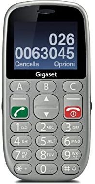 Siemens GL390 Cellulare con Tastiera a Vista da Usare con Tasti e Numeri Grandi, Alto Volume Suonerie e Audio Forte, Tasto SOS, Vibrazione, Radio, Funzione Torcia, Grigio [Versione Italiana]