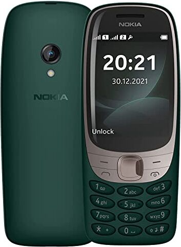 Nokia HMD Global 6310 con display curvo da 2,8 pollici, 8 MB RAM, 16 MB di spazio di archiviazione (32 GB con schede microSD), batteria da 1150 mAh, fotocamera posteriore (0,3 megapixel) Verde