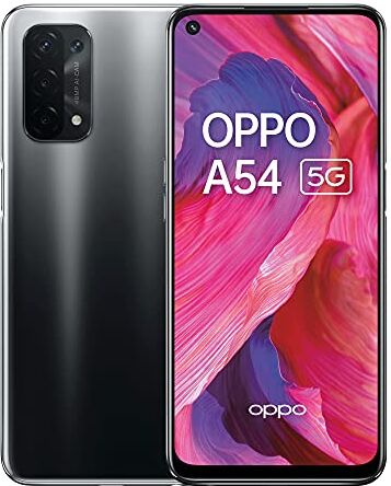 Oppo A54 5G 4 GB di RAM e 64 GB+Smartphone estensibile senza SIM (schermo da 6,5 ', batteria da 5000 mAh, quadruplo da 48 MP, frequenza di aggiornamento 90 Hz) nero fluido