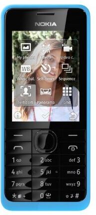 Microsoft Nokia Asha 301 Smartphone, Fotocamera da 3.2 Megapixel, Bluetooth 3.0, Cyan