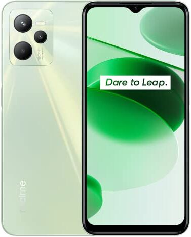 Realme C35 4G Smartphone Mobile 4+128，Tripla fotocamera con AI da 50 MP ， Schermo Full FHD da 16,7 cm (6,6'')， Ultra sottile: spessore di soli 8,1 mm， Batteria massiva da 5000 mAh，Glowing Green