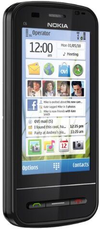 Nokia C6-00 Smartphone (Display 8,1 cm (3,2 pollici), Tastiera QWERTY, Touchscreen, Fotocamera 5 Megapixel ), colore: Nero