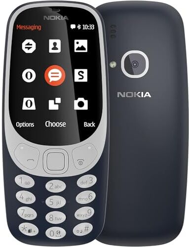 Nokia 3310 Telefono cellulare 2.4" ((6,1 cm) 2 MP, Bluetooth, 1200 mAh, Dual SIM)), Blu scuro [Germania]