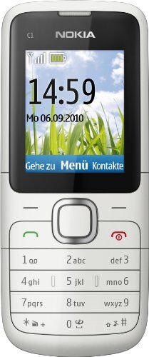 Nokia C1-01 Cellulare senza marchio, schermo da 4,6 cm (1,8 pollici), fotocamera VGA, colore: Grigio (Importato da Germania)