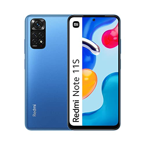 Xiaomi Redmi Note 11S Smartphone 6+128GB, Display AMOLED 6.43” 90Hz FHD+, MediaTek Helio G96, fotocamera professionale 108MP, 5000mAh, Twilight Blue (versione IT + 2 anni di garanzia)