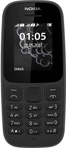 Nokia 105 4,57 cm (1.8") 73 g Noir Téléphone d'entrée de gamme