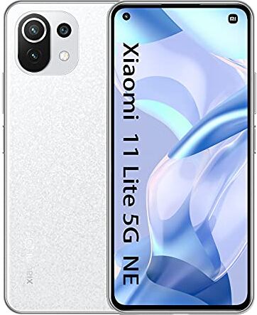 Xiaomi 11 Lite 5G NE Smartphone 6.55” FHD+AMOLED DotDisplay, Qualcomm® Snapdragon™ 778G, Tripla fotocamera da 64MP+8MP+5MP, batteria da 4250mAh, 6+128GB Snowflake White